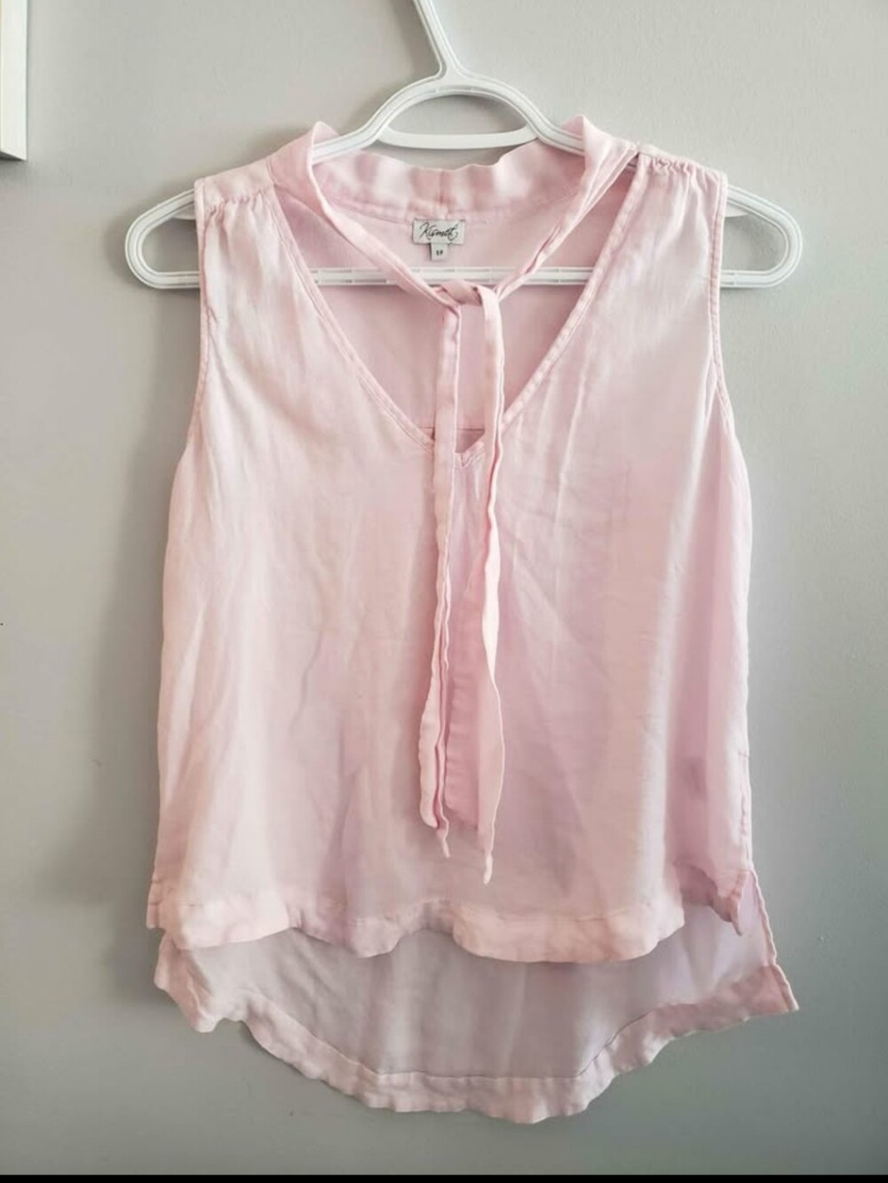 Kismet Light Pink Tie-Neck Sleeveless Camisole